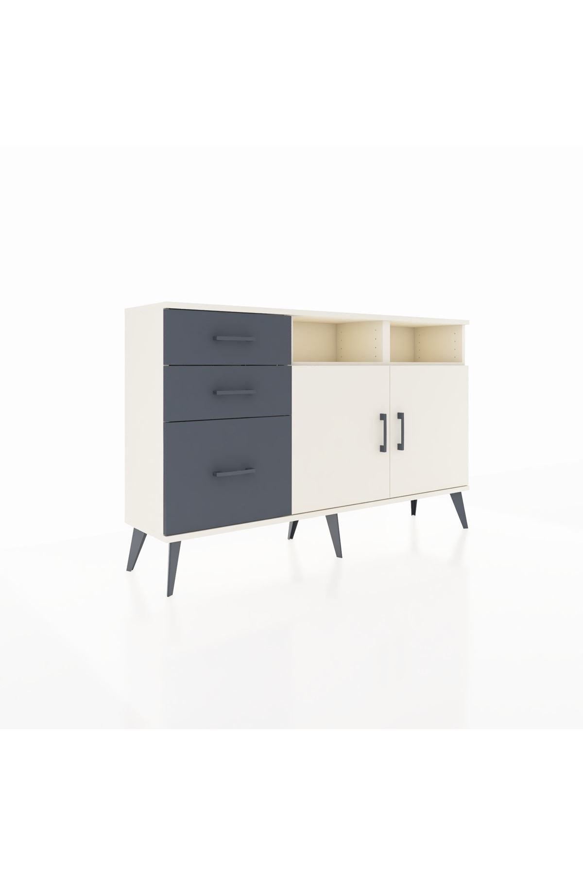 Arges Konsol 4 Raflı 3 Çekmeceli 2 Kapaklı 132x30x83 - S144M045V05A