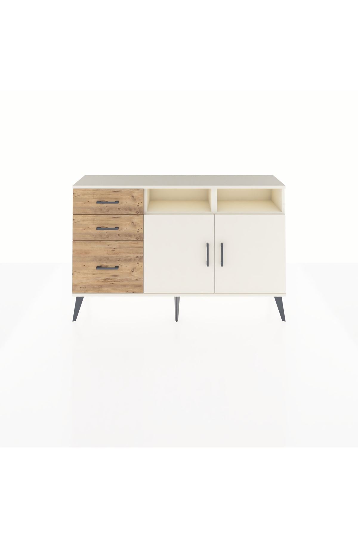 Arges Konsol 4 Raflı 3 Çekmeceli 2 Kapaklı 132x30x83 - S144M045V06A