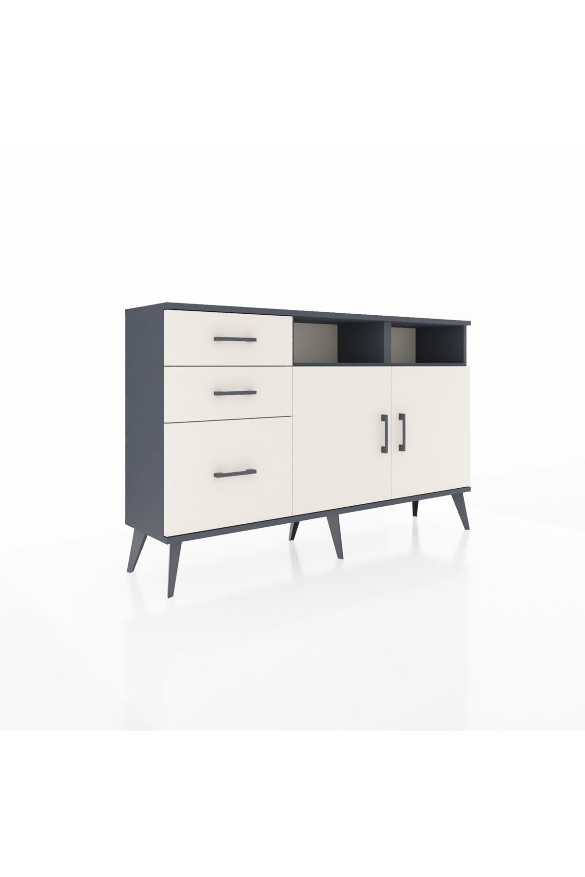 Arges Konsol 4 Raflı 3 Çekmeceli 2 Kapaklı 132x30x83 - S144M045V13A