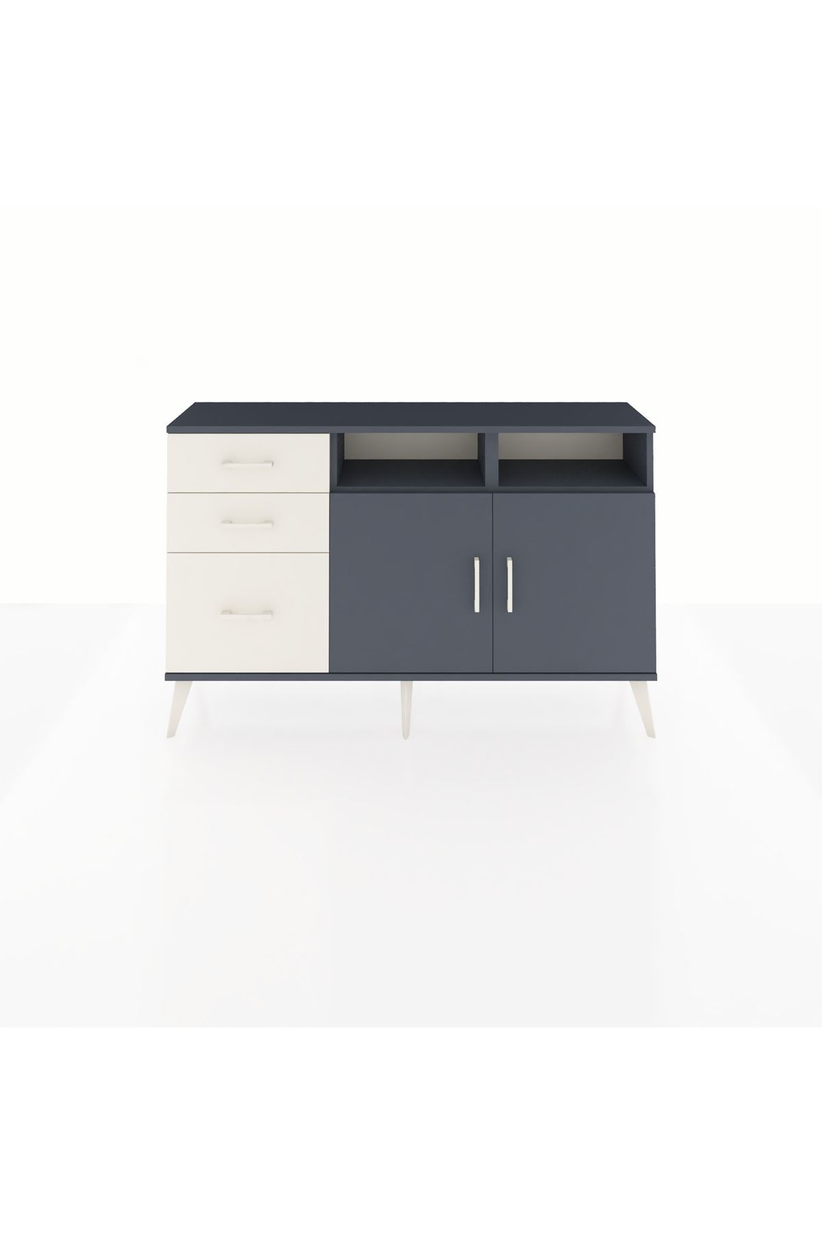Arges Konsol 4 Raflı 3 Çekmeceli 2 Kapaklı 132x30x83 - S144M045V16A