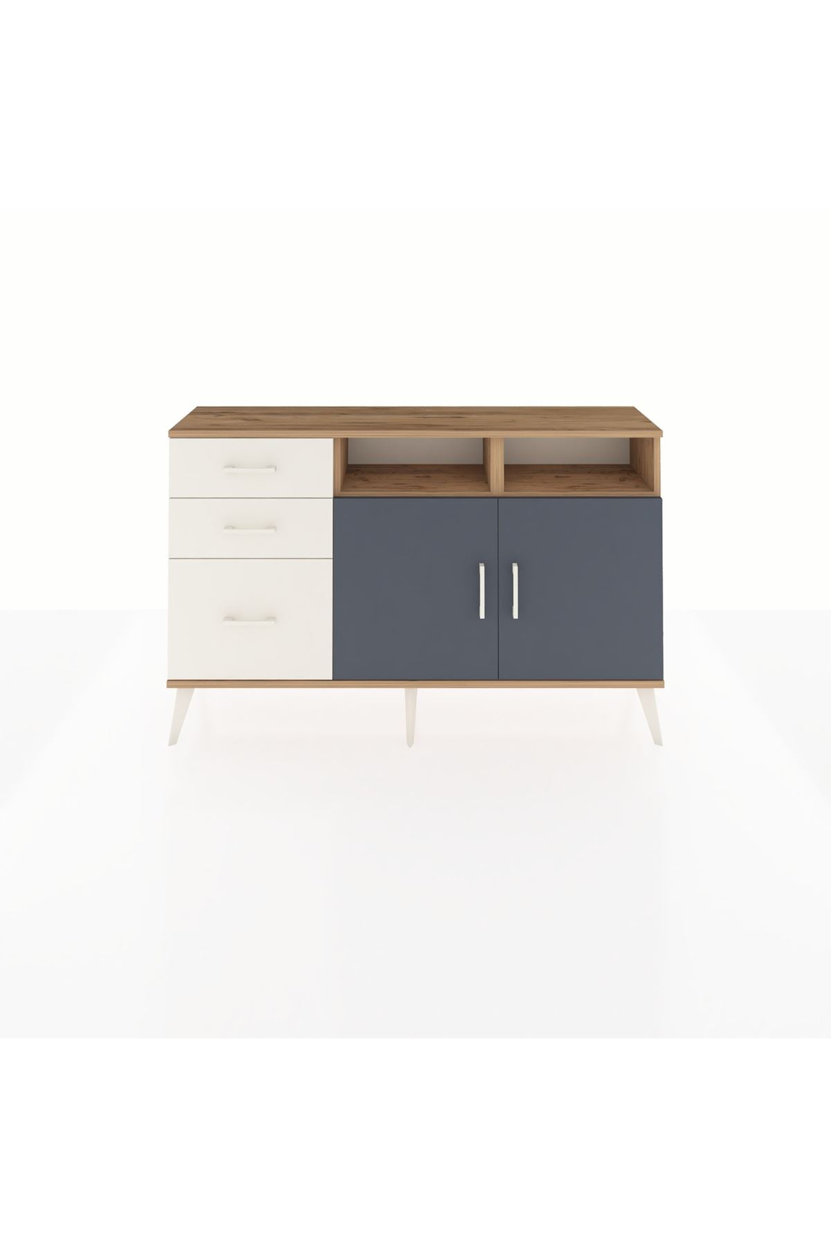 Arges Konsol 4 Raflı 3 Çekmeceli 2 Kapaklı 132x30x83 - S144M045V25A