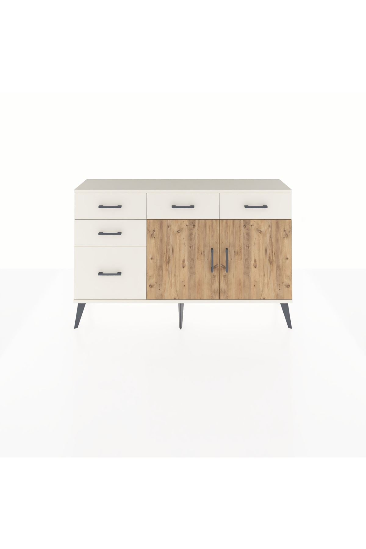Arges Konsol 2 Raflı 5 Çekmeceli 2 Kapaklı 132x30x83 - S144M046V01A