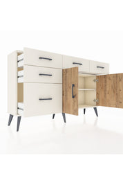 Arges Konsol 2 Raflı 5 Çekmeceli 2 Kapaklı 132x30x83 - S144M046V01A