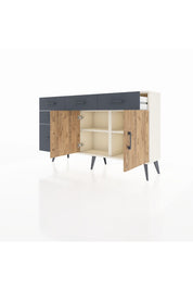 Arges Konsol 2 Raflı 5 Çekmeceli 2 Kapaklı 132x30x83 - S144M046V02A