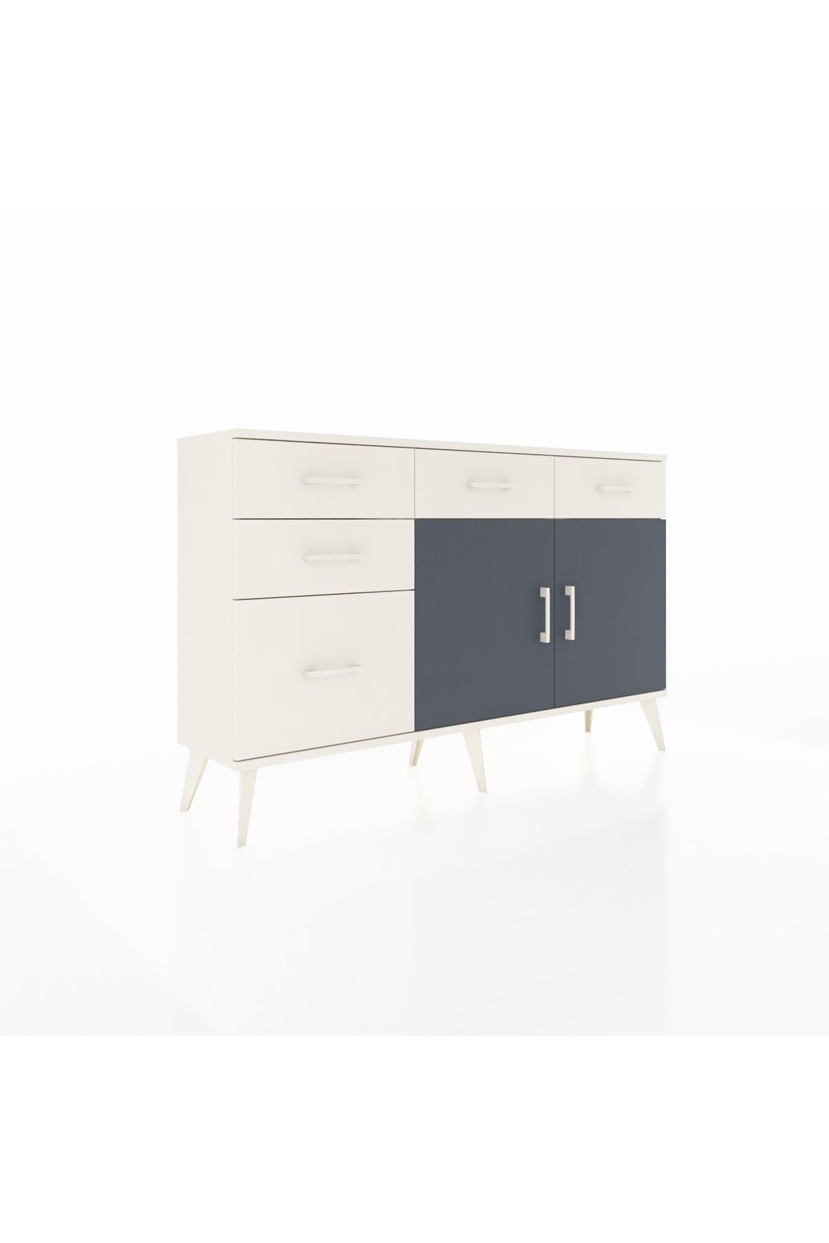 Arges Konsol 2 Raflı 5 Çekmeceli 2 Kapaklı 132x30x83 - S144M046V07A