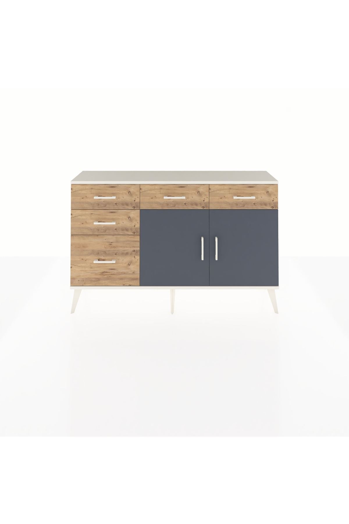 Arges Konsol 2 Raflı 5 Çekmeceli 2 Kapaklı 132x30x83 - S144M046V09A