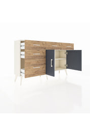 Arges Konsol 2 Raflı 5 Çekmeceli 2 Kapaklı 132x30x83 - S144M046V09A