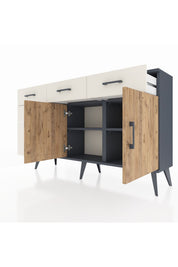 Arges Konsol 2 Raflı 5 Çekmeceli 2 Kapaklı 132x30x83 - S144M046V10A