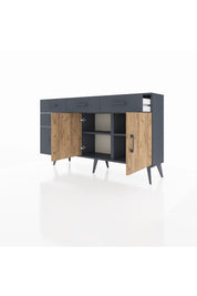 Arges Konsol 2 Raflı 5 Çekmeceli 2 Kapaklı 132x30x83 - S144M046V11A