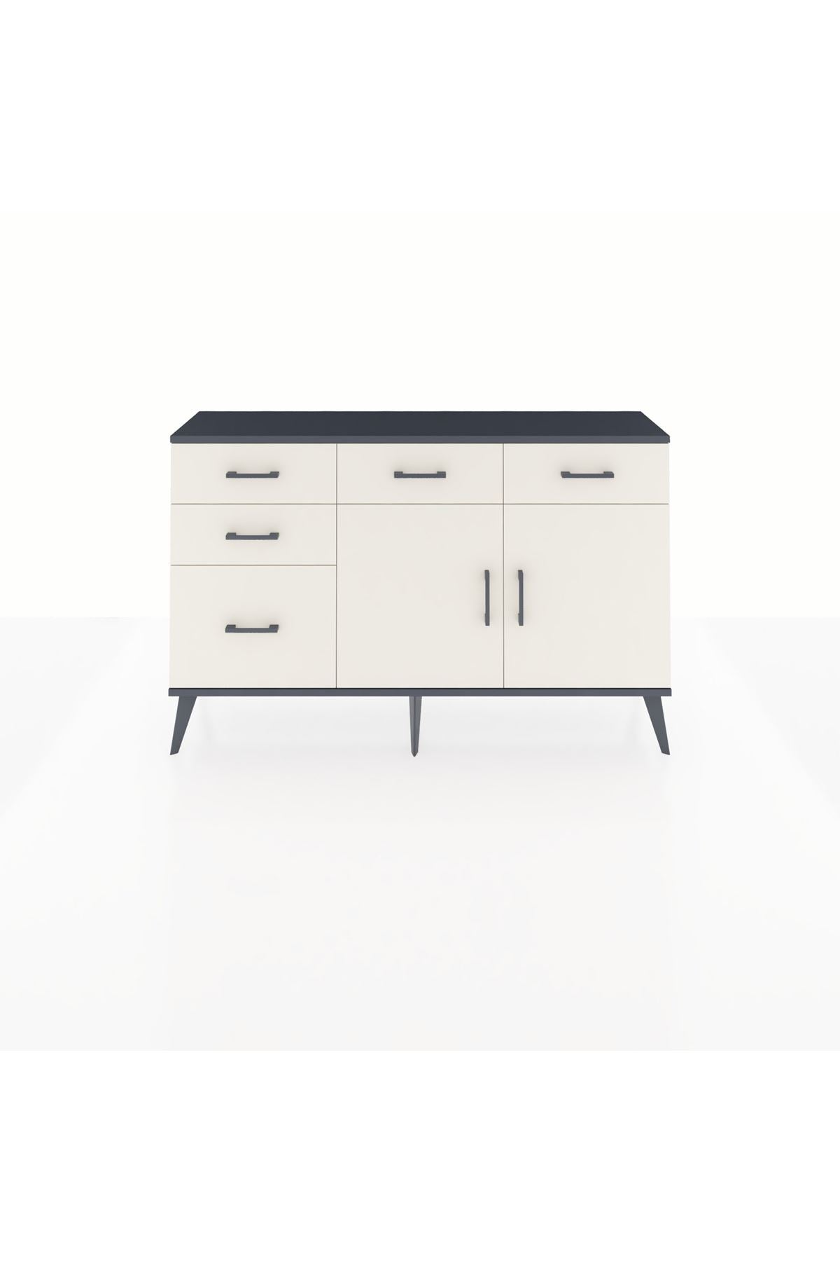 Arges Konsol 2 Raflı 5 Çekmeceli 2 Kapaklı 132x30x83 - S144M046V13A