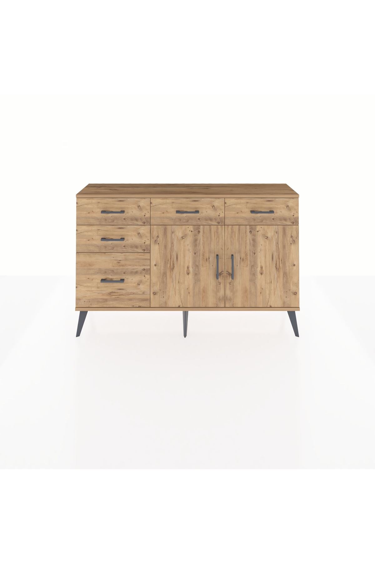 Arges Konsol 2 Raflı 5 Çekmeceli 2 Kapaklı 132x30x83 - S144M046V21A