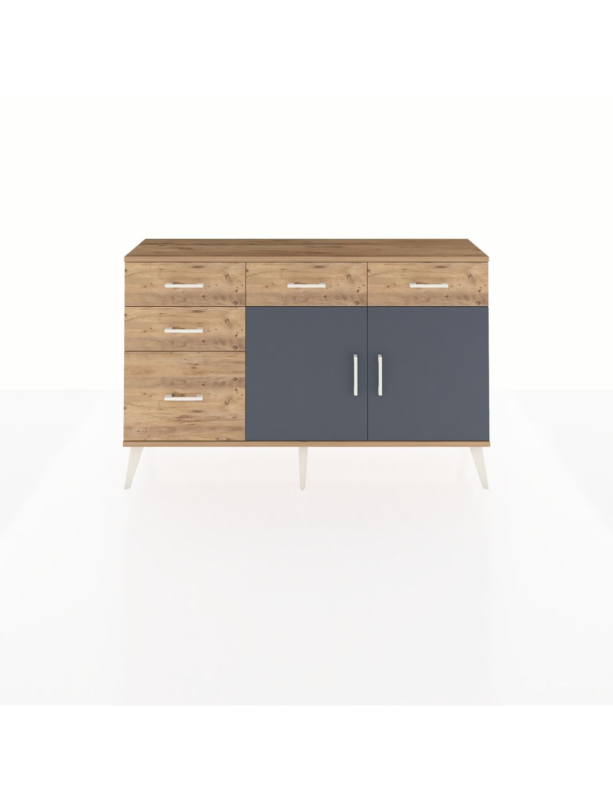 Arges Konsol 2 Raflı 5 Çekmeceli 2 Kapaklı 132x30x83 - S144M046V27A