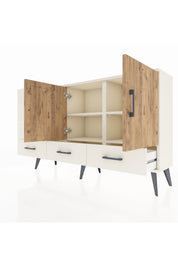 Arges Konsol 4 Raflı 5 Çekmeceli 2 Kapaklı 132x30x83 - S144M047V01A