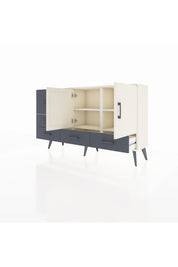 Arges Konsol 4 Raflı 5 Çekmeceli 2 Kapaklı 132x30x83 - S144M047V05A