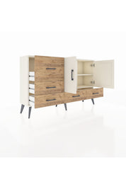 Arges Konsol 4 Raflı 5 Çekmeceli 2 Kapaklı 132x30x83 - S144M047V06A