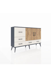 Arges Konsol 4 Raflı 5 Çekmeceli 2 Kapaklı 132x30x83 - S144M047V10A