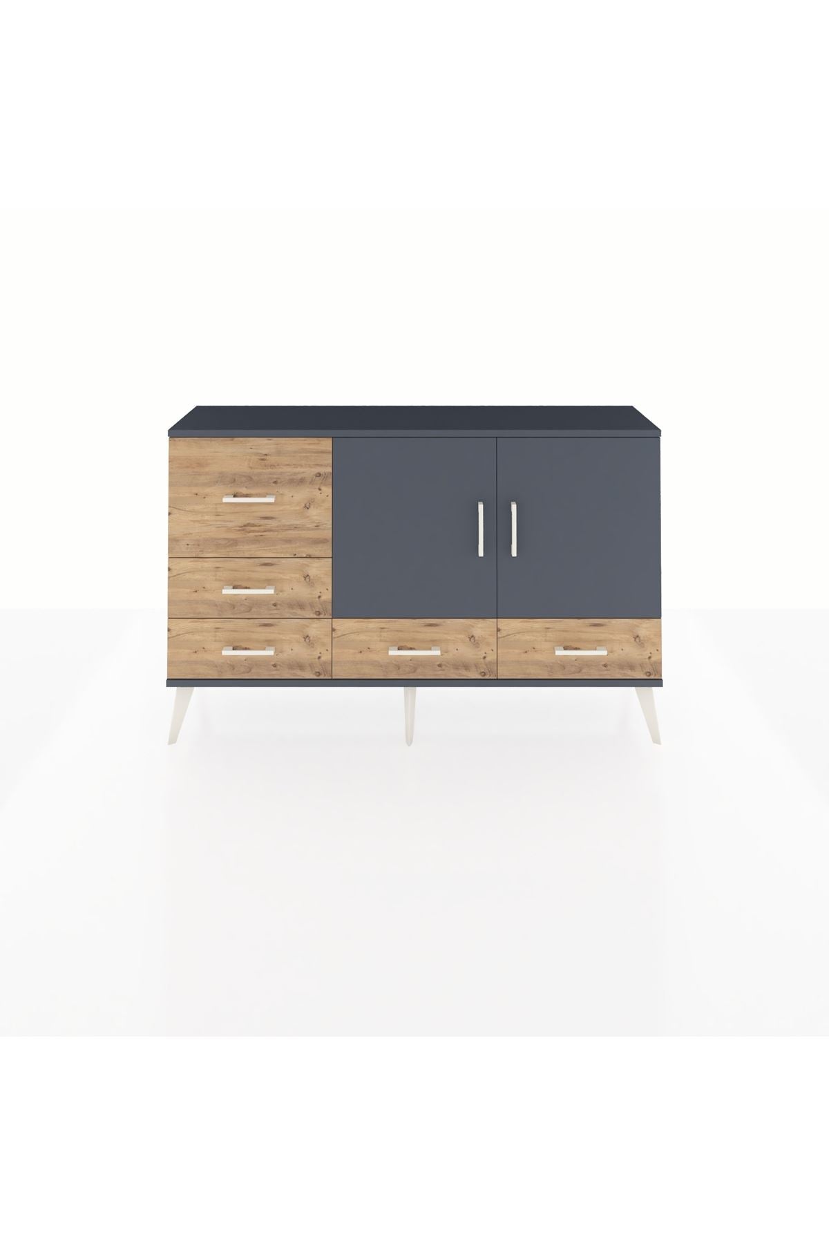 Arges Konsol 4 Raflı 5 Çekmeceli 2 Kapaklı 132x30x83 - S144M047V18A