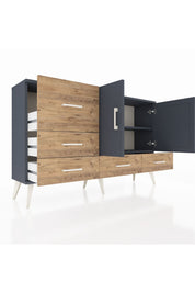 Arges Konsol 4 Raflı 5 Çekmeceli 2 Kapaklı 132x30x83 - S144M047V18A