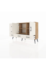 Arges Konsol 4 Raflı 5 Çekmeceli 2 Kapaklı 132x30x83 - S144M047V22A