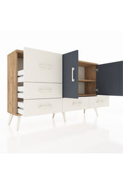 Arges Konsol 4 Raflı 5 Çekmeceli 2 Kapaklı 132x30x83 - S144M047V25A