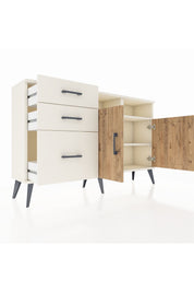 Arges Konsol 4 Raflı 3 Çekmeceli 2 Kapaklı 132x30x83 - S144M048V01A