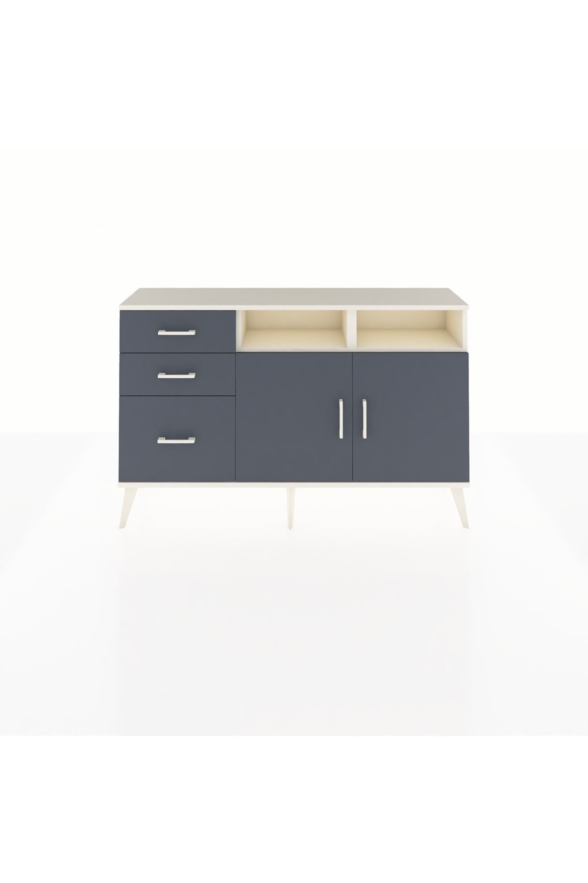 Arges Konsol 4 Raflı 3 Çekmeceli 2 Kapaklı 132x30x83 - S144M048V08A