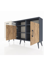 Arges Konsol 4 Raflı 3 Çekmeceli 2 Kapaklı 132x30x83 - S144M048V10A