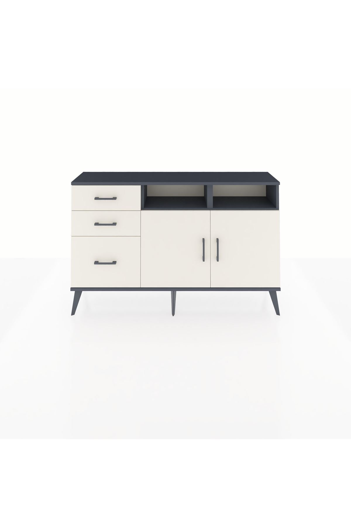 Arges Konsol 4 Raflı 3 Çekmeceli 2 Kapaklı 132x30x83 - S144M048V13A