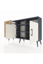 Arges Konsol 4 Raflı 3 Çekmeceli 2 Kapaklı 132x30x83 - S144M048V15A