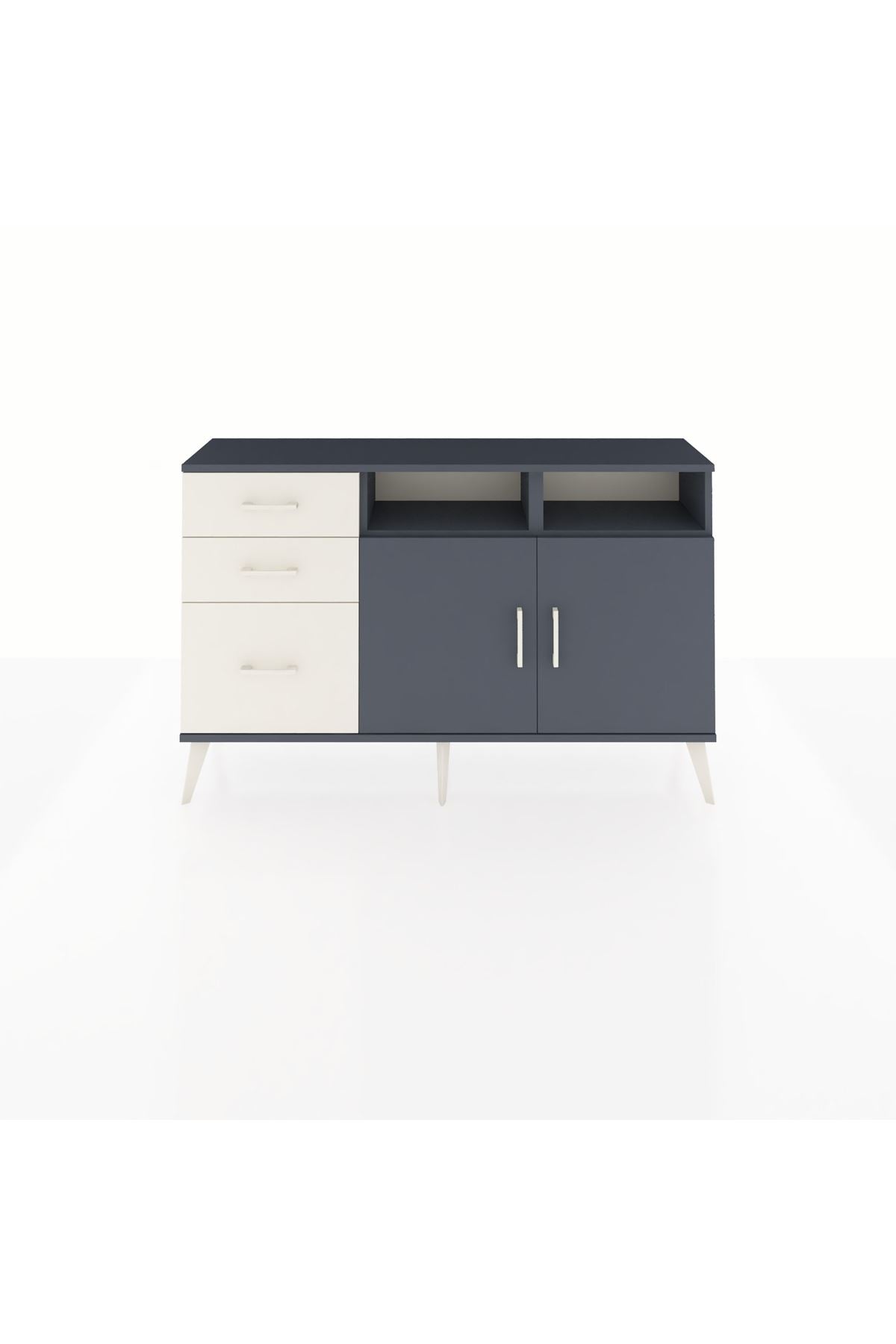 Arges Konsol 4 Raflı 3 Çekmeceli 2 Kapaklı 132x30x83 - S144M048V16A