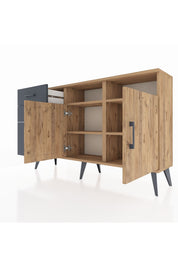 Arges Konsol 4 Raflı 3 Çekmeceli 2 Kapaklı 132x30x83 - S144M048V20A