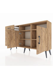Arges Konsol 4 Raflı 3 Çekmeceli 2 Kapaklı 132x30x83 - S144M048V21A