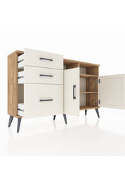 Arges Konsol 4 Raflı 3 Çekmeceli 2 Kapaklı 132x30x83 - S144M048V22A