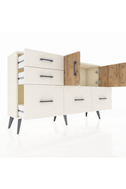 Arges Konsol 2 Raflı 5 Çekmeceli 2 Kapaklı 132x30x83 - S144M049V01A