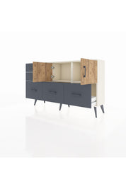 Arges Konsol 2 Raflı 5 Çekmeceli 2 Kapaklı 132x30x83 - S144M049V02A