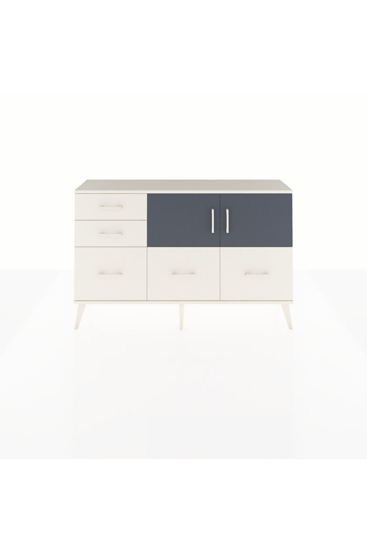 Arges Konsol 2 Raflı 5 Çekmeceli 2 Kapaklı 132x30x83 - S144M049V07A