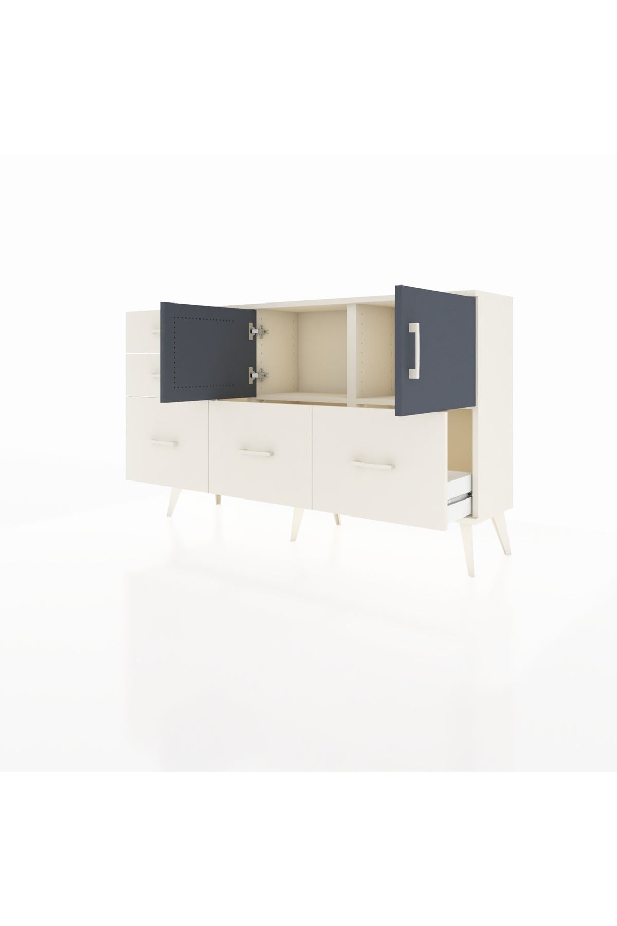 Arges Konsol 2 Raflı 5 Çekmeceli 2 Kapaklı 132x30x83 - S144M049V07A