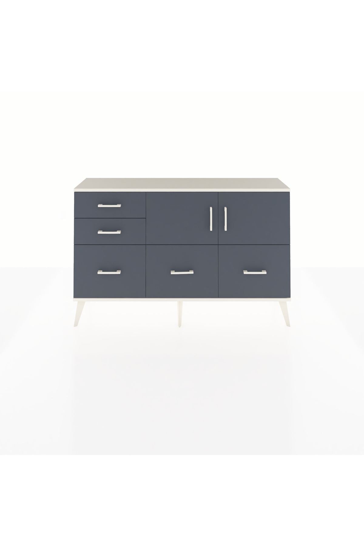 Arges Konsol 2 Raflı 5 Çekmeceli 2 Kapaklı 132x30x83 - S144M049V08A