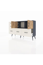 Arges Konsol 2 Raflı 5 Çekmeceli 2 Kapaklı 132x30x83 - S144M049V10A