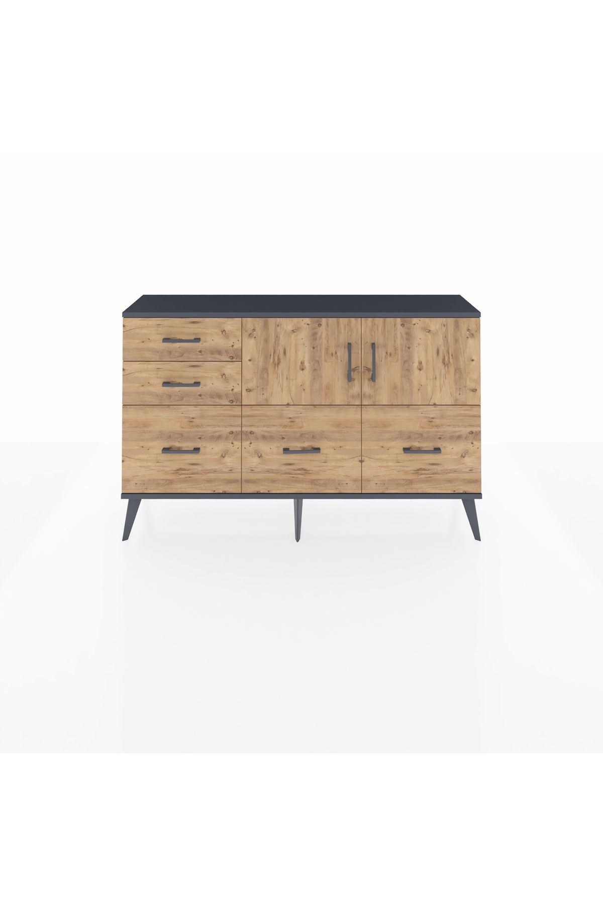 Arges Konsol 2 Raflı 5 Çekmeceli 2 Kapaklı 132x30x83 - S144M049V12A