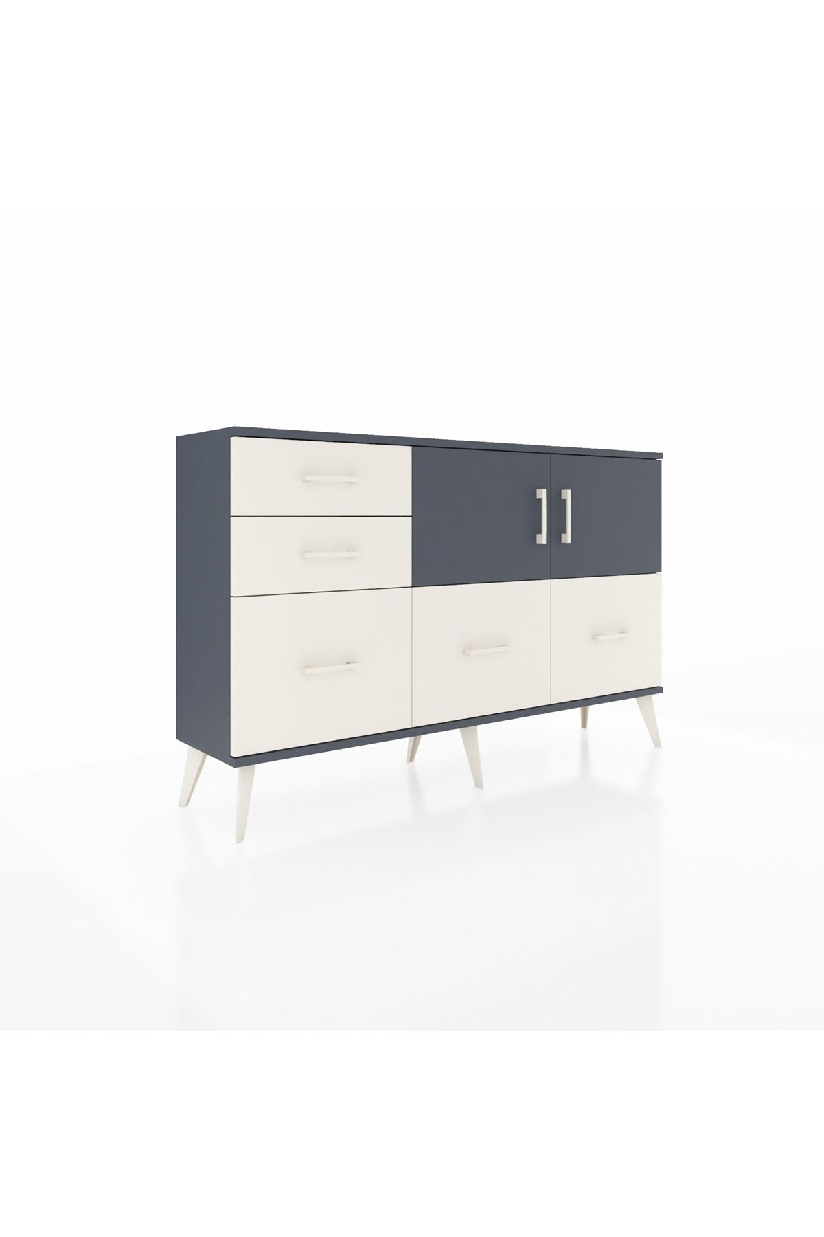 Arges Konsol 2 Raflı 5 Çekmeceli 2 Kapaklı 132x30x83 - S144M049V16A