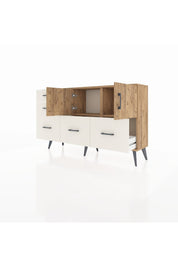 Arges Konsol 2 Raflı 5 Çekmeceli 2 Kapaklı 132x30x83 - S144M049V19A
