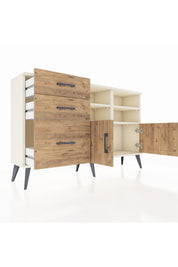 Arges Konsol 4 Raflı 3 Çekmeceli 2 Kapaklı 132x30x83 - S144M050V03A