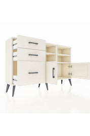 Arges Konsol 4 Raflı 3 Çekmeceli 2 Kapaklı 132x30x83 - S144M050V04A