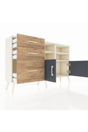 Arges Konsol 4 Raflı 3 Çekmeceli 2 Kapaklı 132x30x83 - S144M050V09A