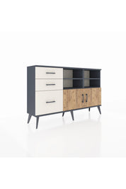 Arges Konsol 4 Raflı 3 Çekmeceli 2 Kapaklı 132x30x83 - S144M050V10A