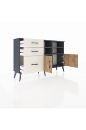 Arges Konsol 4 Raflı 3 Çekmeceli 2 Kapaklı 132x30x83 - S144M050V10A