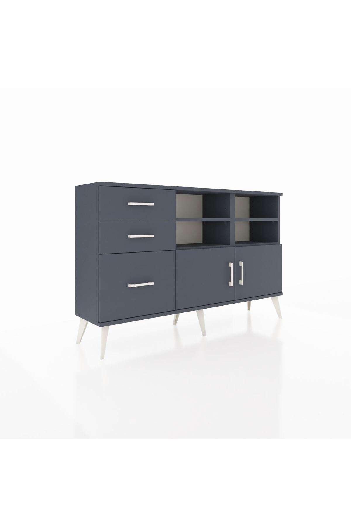 Arges Konsol 4 Raflı 3 Çekmeceli 2 Kapaklı 132x30x83 - S144M050V17A