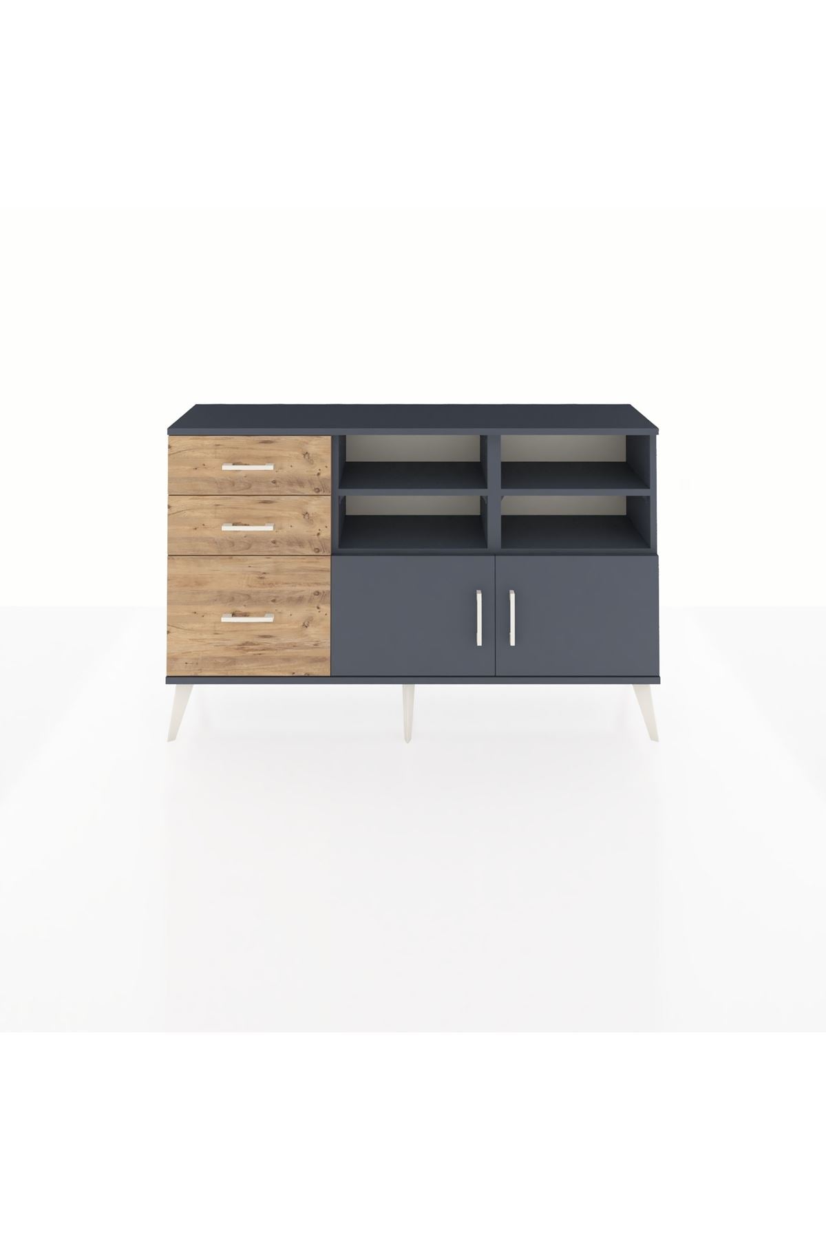 Arges Konsol 4 Raflı 3 Çekmeceli 2 Kapaklı 132x30x83 - S144M050V18A