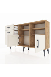 Arges Konsol 4 Raflı 3 Çekmeceli 2 Kapaklı 132x30x83 - S144M050V22A